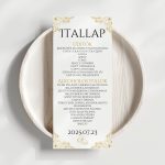 Menükártya - Arany Virágos - Image 2