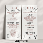 Menükártya - Harry Potter