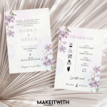 Kétoldalas - Lila Virágos