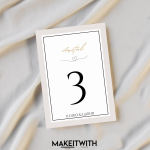 Asztalszám - Minimalista