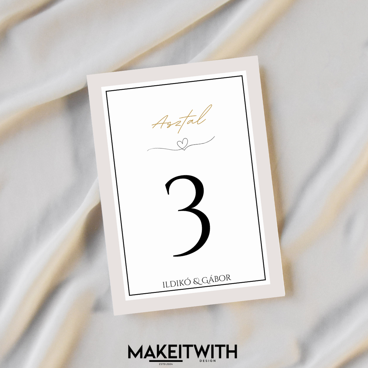 minimalista fotós_asztal szám a6 Asztalszám - Minimalista - Image 1