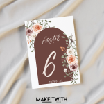 Asztalszám - Elegáns, Rusztikus Vintage Rózsákkal