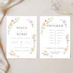 Kétoldalas- Színes Virágos