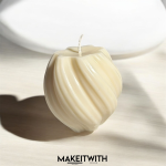 Elegáns, spirál formájú szójaviasz gyertya