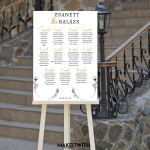 Ültető Tábla - Fekete & Fehér Letisztult