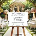 Köszöntő Tábla – Fekete & Fehér Letisztult - Image 2