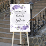 Digitális Köszöntő Tábla – Lila Klematisz Virágos - Image 2