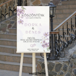 Digitális Köszöntő Tábla – Lila Virágos - Image 2