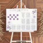 Digitális Ültető Tábla – Lila Virágos