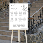 Ültető Tábla - Minimalista, Mákvirágos