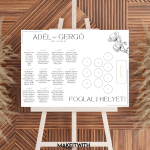 Digitális Ültető Tábla – Minimalista, Mákvirágos