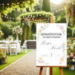 Köszöntő Tábla - Színes Virágos