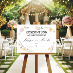 Köszöntő Tábla - Színes Virágos - Image 2