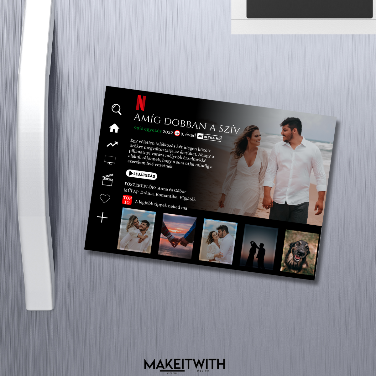 valentin nap netflix mágnes borító NETFLIX hűtőmágnes - Image 1