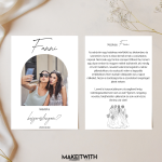 Koszorúslány Felkérő – 2 oldalas egyedi képpel