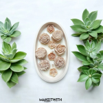 Virágos Kert – Kézzel Készített Kerámia Gyertya - Image 2