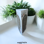 Háromszög Menü/Asztalszám - Elegáns, Rusztikus Vintage Rózsákkal - Image 2