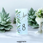 Háromszög Menü/Asztalszám – Greenery