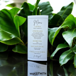 Háromszög Menü/Asztalszám – Minimalista