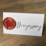 Sátorhajtott ültetőkártya pecséttel - Image 2