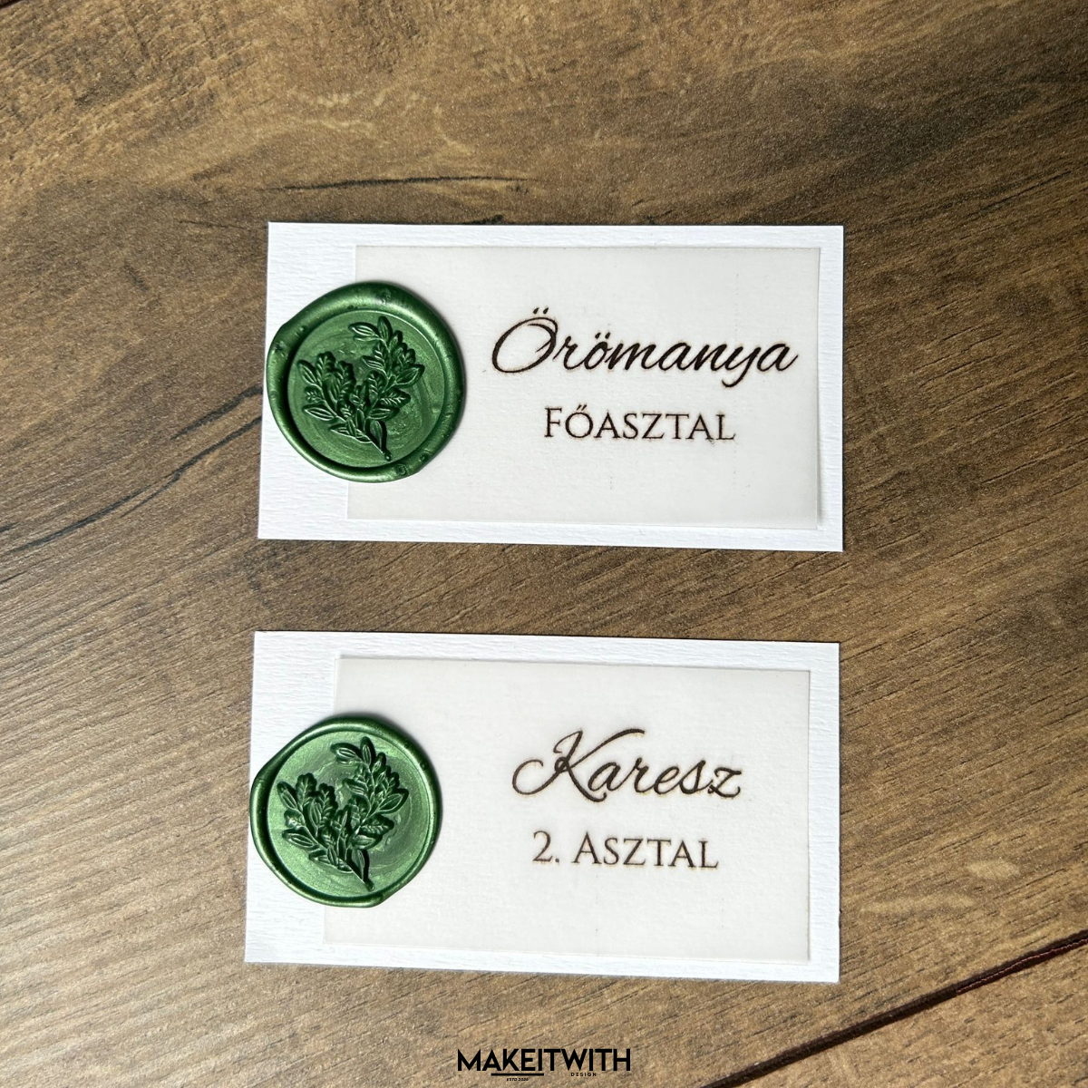 Névtelen terv (4) Prégelt Ültetőkártya Pecséttel - Image 1