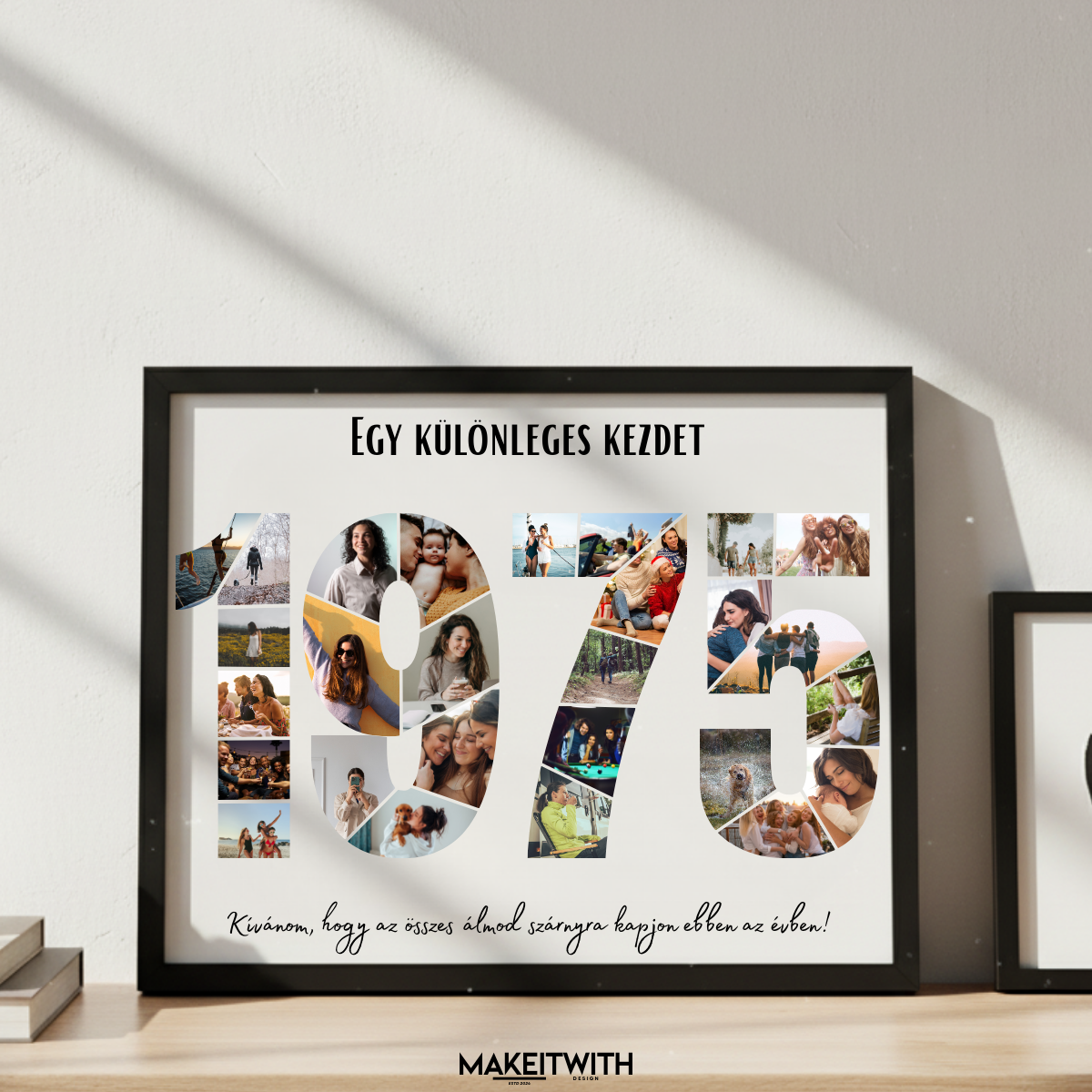 számos képek mockup feltöltés Egyedi évszámos fotókollázs - Image 1