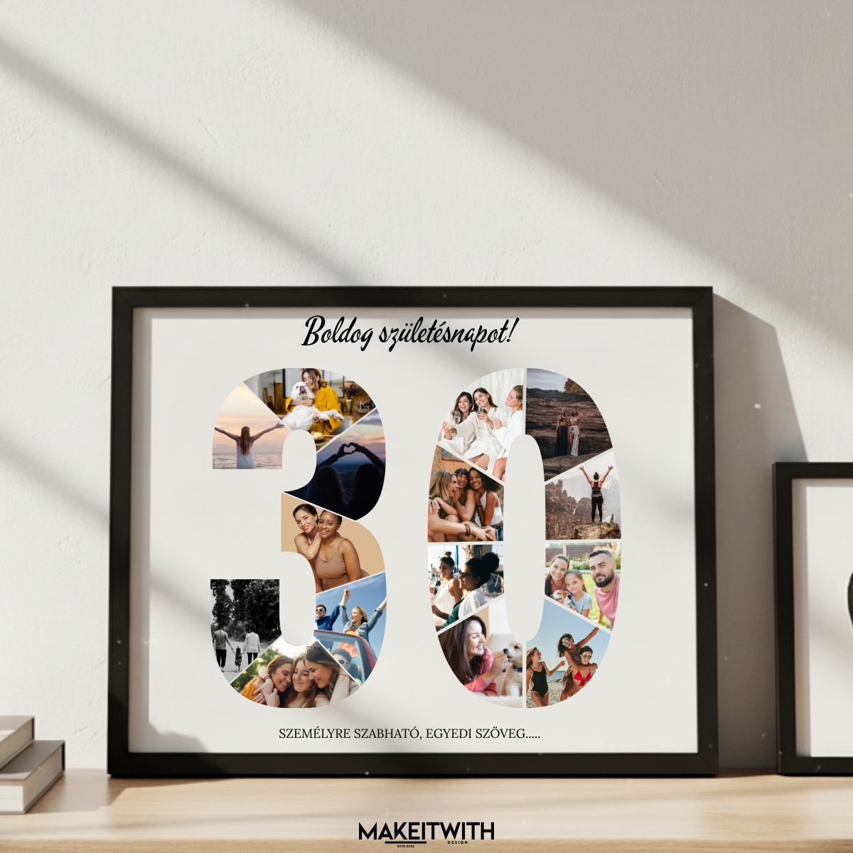 számos képek mockup feltöltés Egyedi születésnapi fotókollázs - Image 1