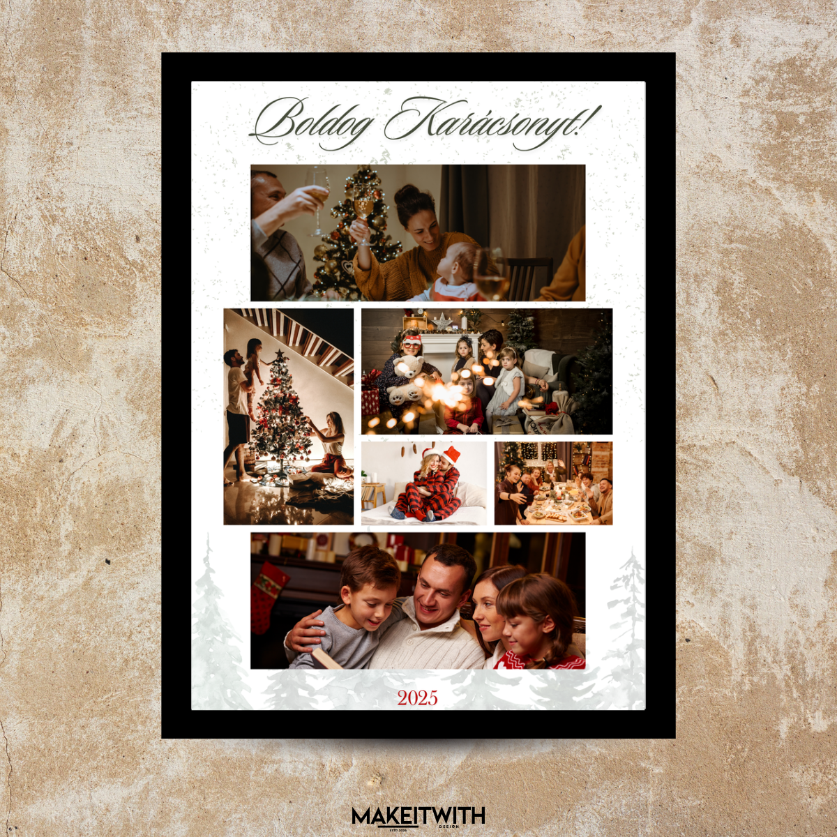 karácsonyi keret mockup feltöltés 2.0 Karácsonyi Fotó Kollázs_5 - Image 1