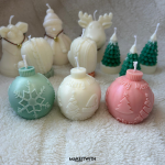 Karácsonyi Gömb Illatgyertya (3db)