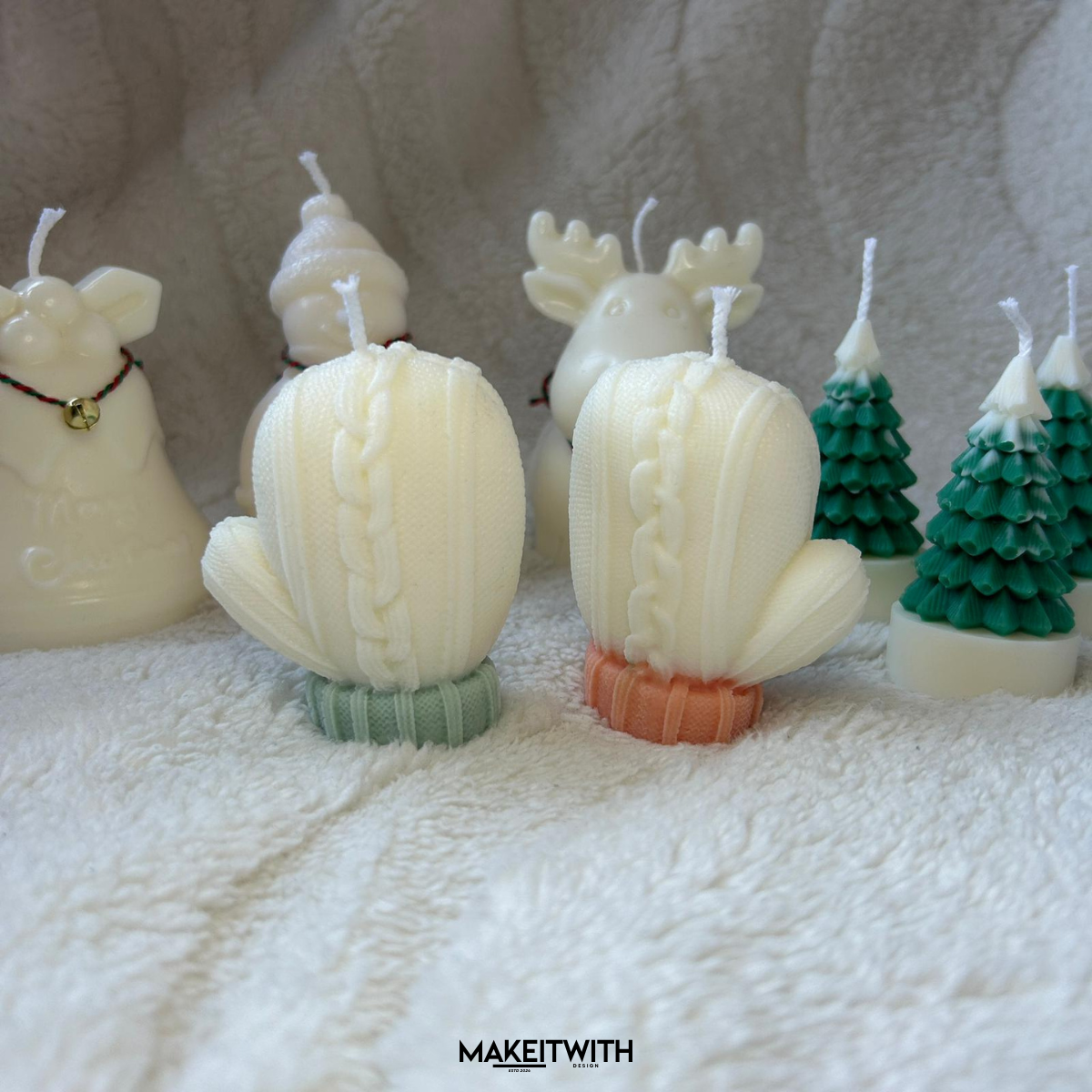 minta Karácsonyi Kesztyű Illatgyertya (2db) - Image 1