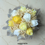 Tulipán Álom – Illatosított Virágbox (sárga-fehér) - Image 2